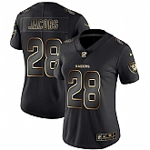 Women Nike Raiders 28 Josh Jacobs Black Gold Vapor Untouchable Limited Jersey Dyin